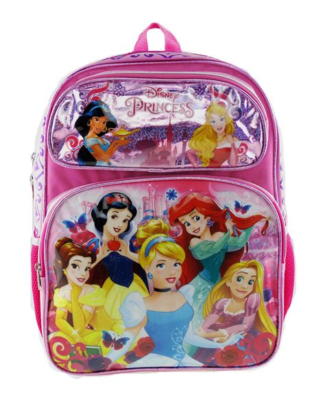 Luggage And Bags Disney Girls 3 Princesses Belle Cinderella Jasmine 16 School Backpack Backpacks