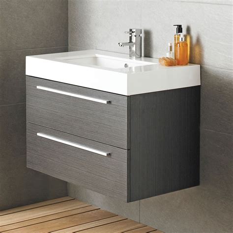 Sink cabinets sink base cabinets bathroom countertops legs bathrooms can be calm and relaxing, even on weekday mornings. Vienna Wall Mounted Vanity Unit, 800mm Wide, Textured Grey ...