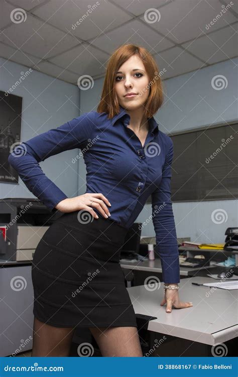 Sexy Secretaresse Stock Afbeelding Image Of Kaukasisch 38868167