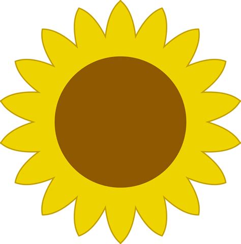 Clipart - Simple sunflower