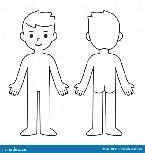 Child Body Template Stock Vector Illustration Of Children 243715541