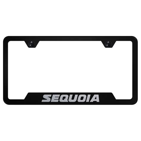 Toyota Sequoia Black Stainless Steel License Plate Frame Ebay