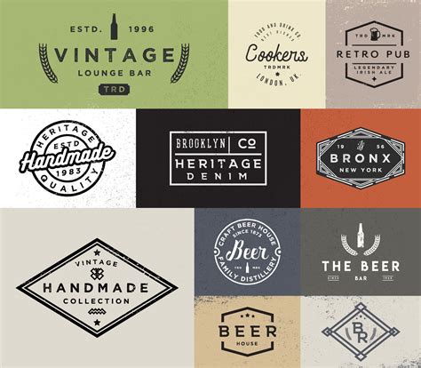 Vol1 Vintage Logo Templates 24114 Logos Design Bundles In 2021