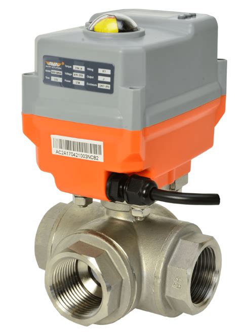 Electric Stainless Steel 3 Way Ball Valve With Ava Smart Actuator 3