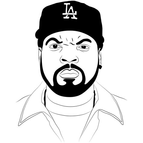 Rapper Ice Cube Coloring Pages Printable