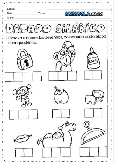 Atividades Formando Palavras Com Silabas