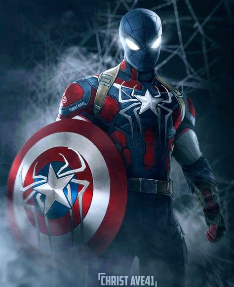 Captain America Spider Man Hombre Araña Comic Héroes Marvel Marvel