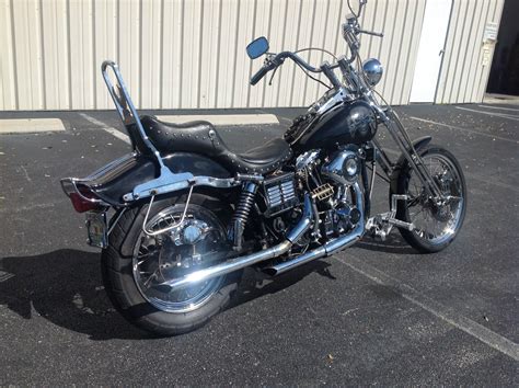 New battery, new electronic ignition. 1976 Harley Davidson Shovelhead Chopper Springer Bobber ...