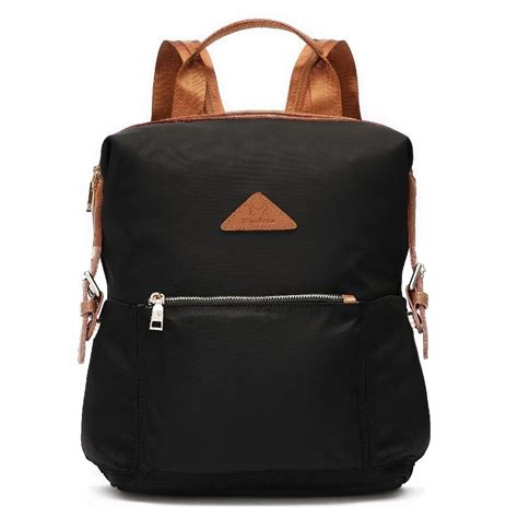 women antitheft waterproof nylon backpack large leather backpacking purse school bookbag travel