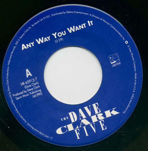 The Dave Clark Five 7inch Any Way You Want It Come Home 7inch