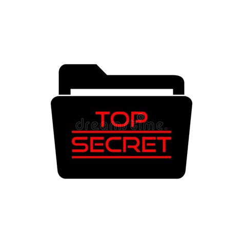 Top Secret Folder Icon Or Logo Stock Illustration Illustration Of