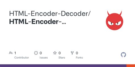 github html encoder decoder html encoder