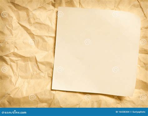 Paper Note On Wrinkled Paper Stock Photo Image Of Dirty Pencil 16438304