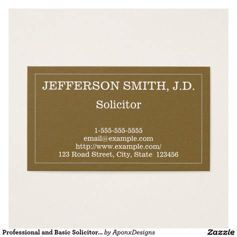 Branded business card design is one of the way to promote your company. Professional and Basic Solicitor Business Card | Printing ...