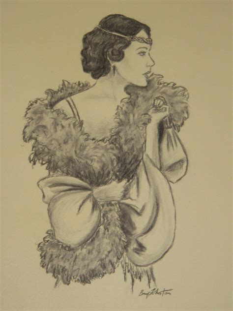 1920s Flapper Drawing At Getdrawings Free Download