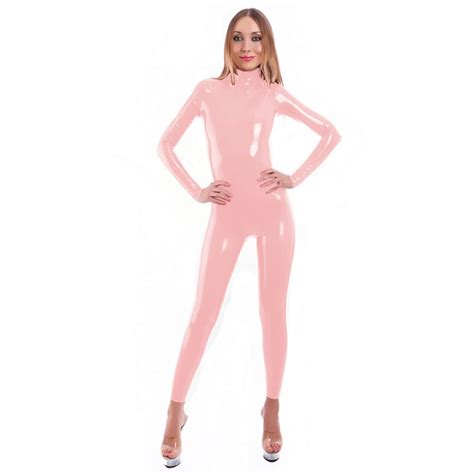 Custom Made Bubble Gum Hot Pink Stretch Vinyl Catsuit Pvc 56 Off