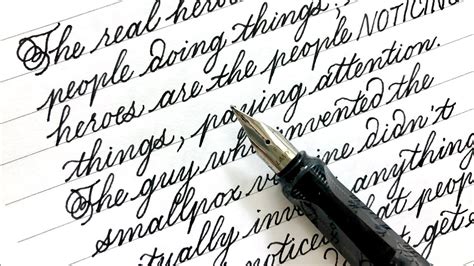 Handwriting Practice With Fountain Pen Cursive Writing Beautiful