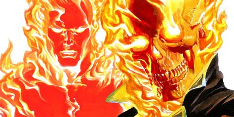 Human Torch Vs Ghost Rider Permanently Settles Whos More Powerful