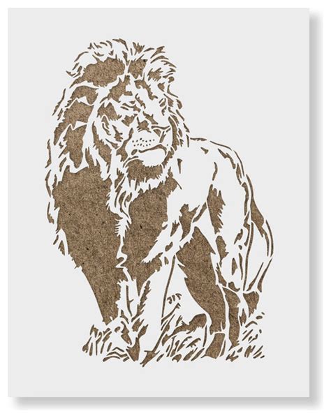Lion Stencil For Walls And Crafts Reusable Stencils Of A Lion
