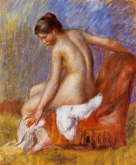 Nude In An Armchair Painting Pierre Auguste Renoir Oil