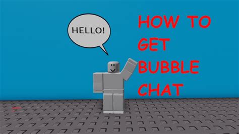 How To Get Bubble Chat Roblox Youtube