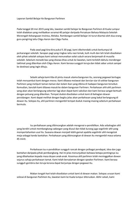 contoh Karangan laporan bahasa malaysia - Laporan Sambil Belajar Ke