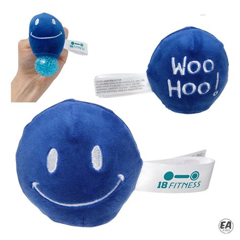 Customized Woo Hoo Smiley Face Stress Buster Promotional Stress