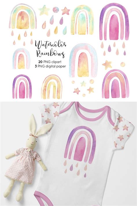 What kind of clipart has rainbows on it? Watercolor rainbow clipart. Pastel rainbow clipart ...