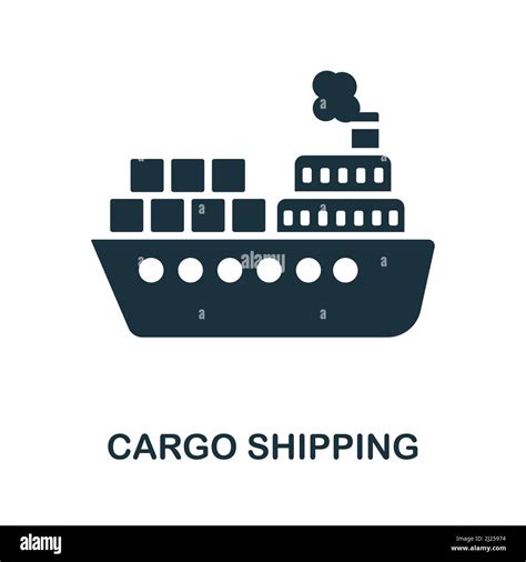 Cargo Shipping Icon Monochrome Simple Cargo Shipping Icon For