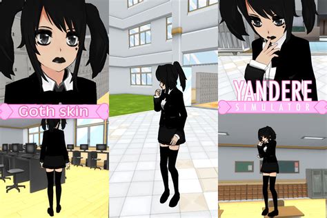 Yandere Simulator Goth Skin All Black By Xx Hime Sama Xx On Deviantart