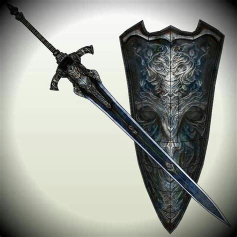 Greatsword And Shield Of Knight Artorias Armas Medievais Armas Rpg