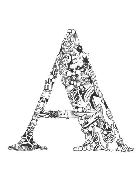 Fancy Alphabet Letters Coloring Pages