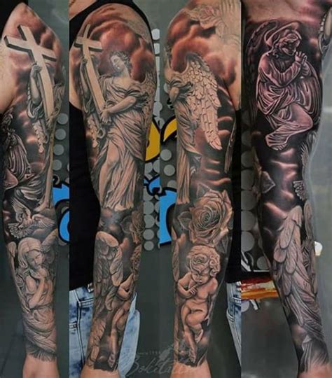 top 73 religious sleeve tattoo ideas [2021 inspiration guide]