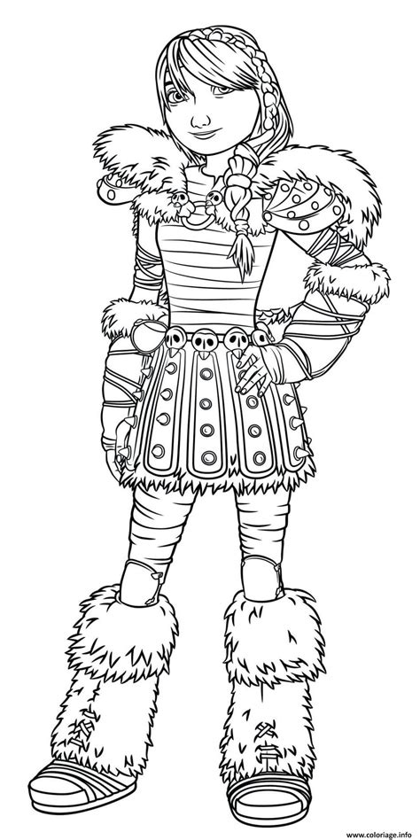 Coloriage Astrid Dragon 3 Dessin à imprimer