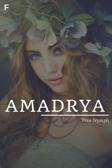 Amadrya Meaning Tree Nymph Greek Names A Baby Girl