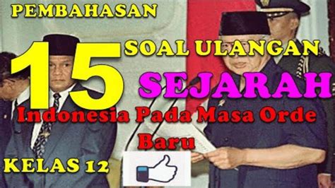 Soal Kunci Jawaban Sejarah Kelas 12 SMA Penilaian Harian Indonesia