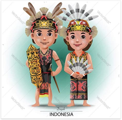 Pakaian Adat Tradisional Di Indonesia Kartun Gambar Tarian Ilustrator