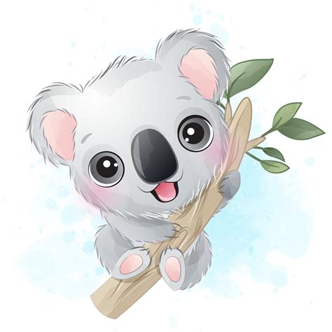 Cute Koala Bear Portrait Illustration 2063713 Vector Art At Vecteezy