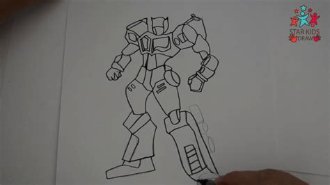 How To Draw Optimus Prime From Transformers Youtube