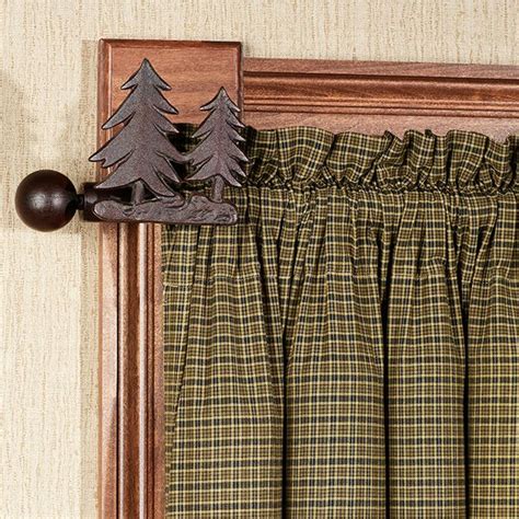 See more ideas about cabin curtains, curtains, home. Pine Tree Decorative Curtain Rod Set | Decorative curtain ...