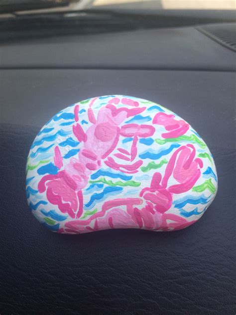 Lilly Pulitzer Lobstah Roll Painted Rocks Lilly Pulitzer Crafty