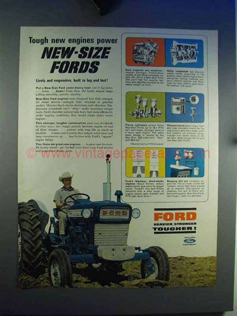 1965 Ford Tractor Ad Tough New Engines Power