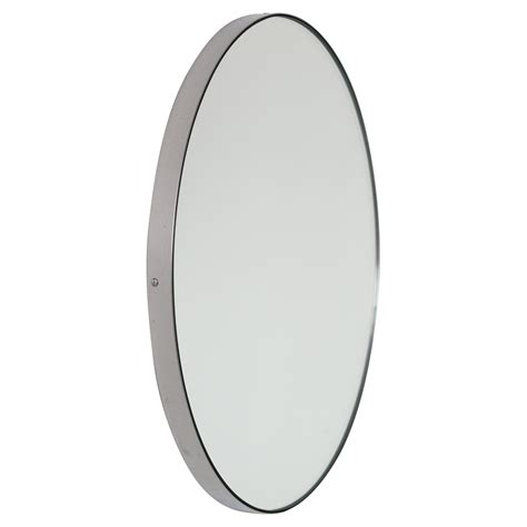 Orbis Round Art Deco Mirror With Handcrafted Black Frame Medium For