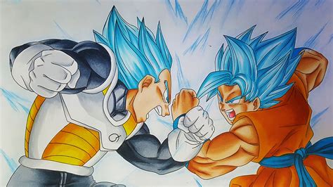 While baby vegeta's golden great ape transformation is more iconic, goku's was equally important. Goku And Vegeta Drawing at GetDrawings | Free download