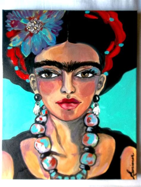 Original Art Acrylic On Canvas Frida 16 X 20 Art Frida Kahlo Art