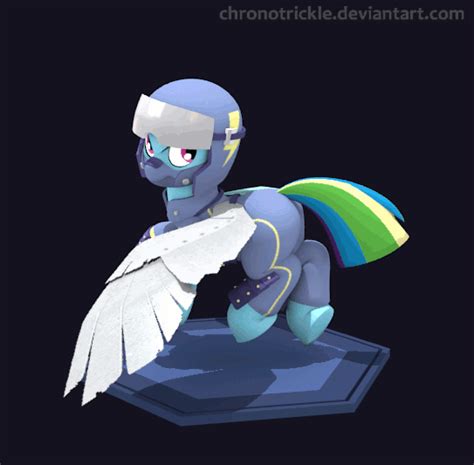 3d Crystal War Rainbow Dash Turntable Flight By
