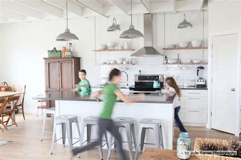 And the exposed electrical cord adds character that you often. Décor de Provence: Industrial Farmhouse Kitchen...