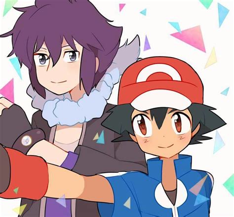 Ash Ketchum And Alain ♡ I Give Good Credit To Whoever Made This Green Pokemon Ash