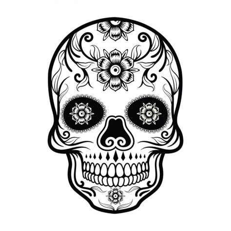 Mexican Skull Design Vector Free Download