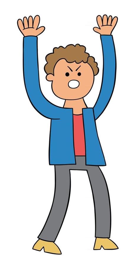 Cartoon Man Angry And Shouting Vector Illustration 2806282 Vector Art